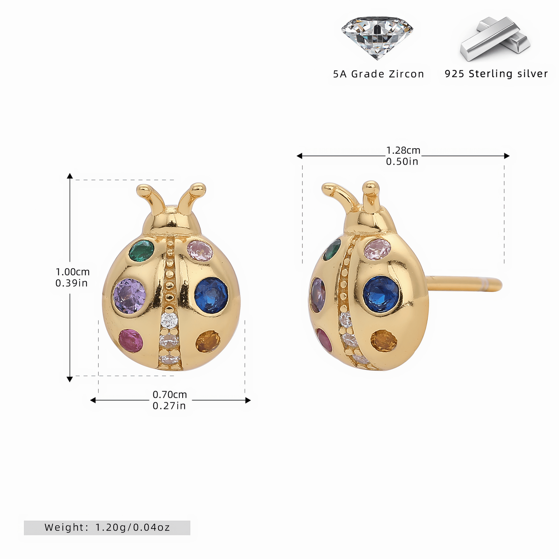Lucky Ladybug Earrings - NAFALUXE