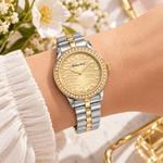Mathey-Tissot Artemis D10860 – Women's Swiss Made Quartz Watch, Gold Dial, Two-Tone Stainless Steel - NAFALUXE