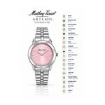 Mathey-Tissot Artemis D10860APK – Women's Swiss Made Quartz Watch | Pink Dial | Silver Stainless Steel - NAFALUXE