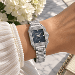 Mathey-Tissot Bella D971AQN – Swiss Made Women's Watch | Black Mother of Pearl Dial | Silver Stainless Steel | 24mm - NAFALUXE