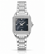 Mathey-Tissot Bella D971AQN – Swiss Made Women's Watch | Black Mother of Pearl Dial | Silver Stainless Steel | 24mm - NAFALUXE