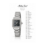 Mathey-Tissot Bella D971AQN – Swiss Made Women's Watch | Black Mother of Pearl Dial | Silver Stainless Steel | 24mm - NAFALUXE