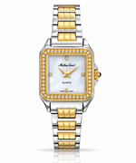 Mathey-Tissot Bella D971BQYI – Women's Swiss Made Quartz Watch | Mother-of-Pearl Dial | Two-Tone Gold & Silver | 24 mm - NAFALUXE