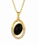 Midnight Elegance Moss Agate Jewelry Set - NAFALUXE
