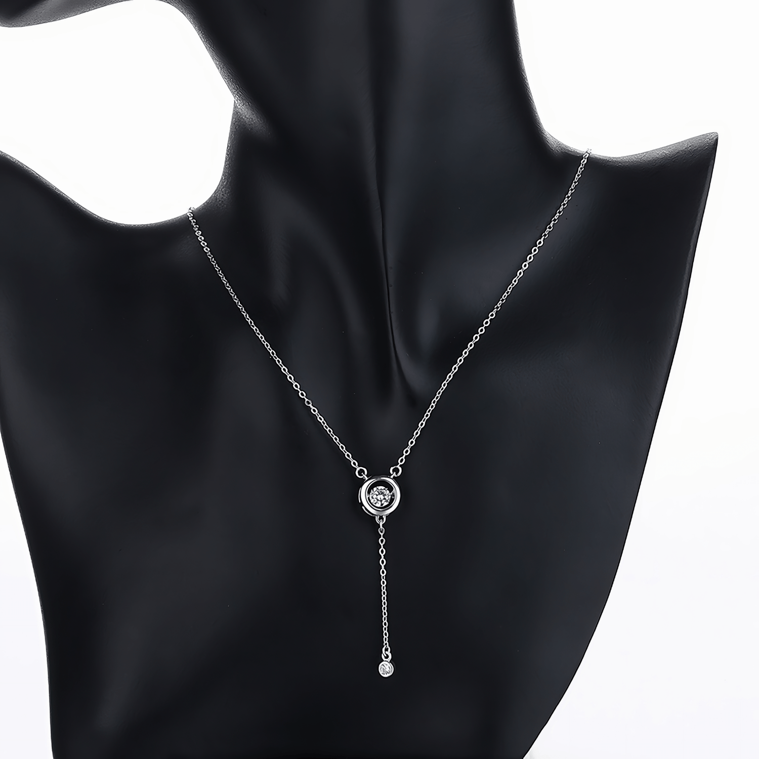 Minimal Drop Lariat Necklace – 925 Silver - NAFALUXE