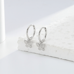 Minimalist Butterfly Hoop Earrings - NAFALUXE