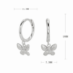 Minimalist Butterfly Hoop Earrings - NAFALUXE