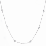 Minimalist Crystal Dot Necklace in 925 Silver - NAFALUXE