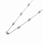 Minimalist CZ Bezel Necklace in Sterling Silver - NAFALUXE