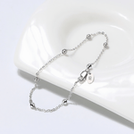 Minimalist Silver Ball Accent Bracelet - NAFALUXE