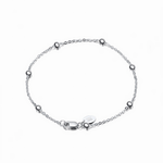 Minimalist Silver Ball Accent Bracelet - NAFALUXE