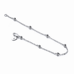 Minimalist Silver Ball Accent Bracelet - NAFALUXE