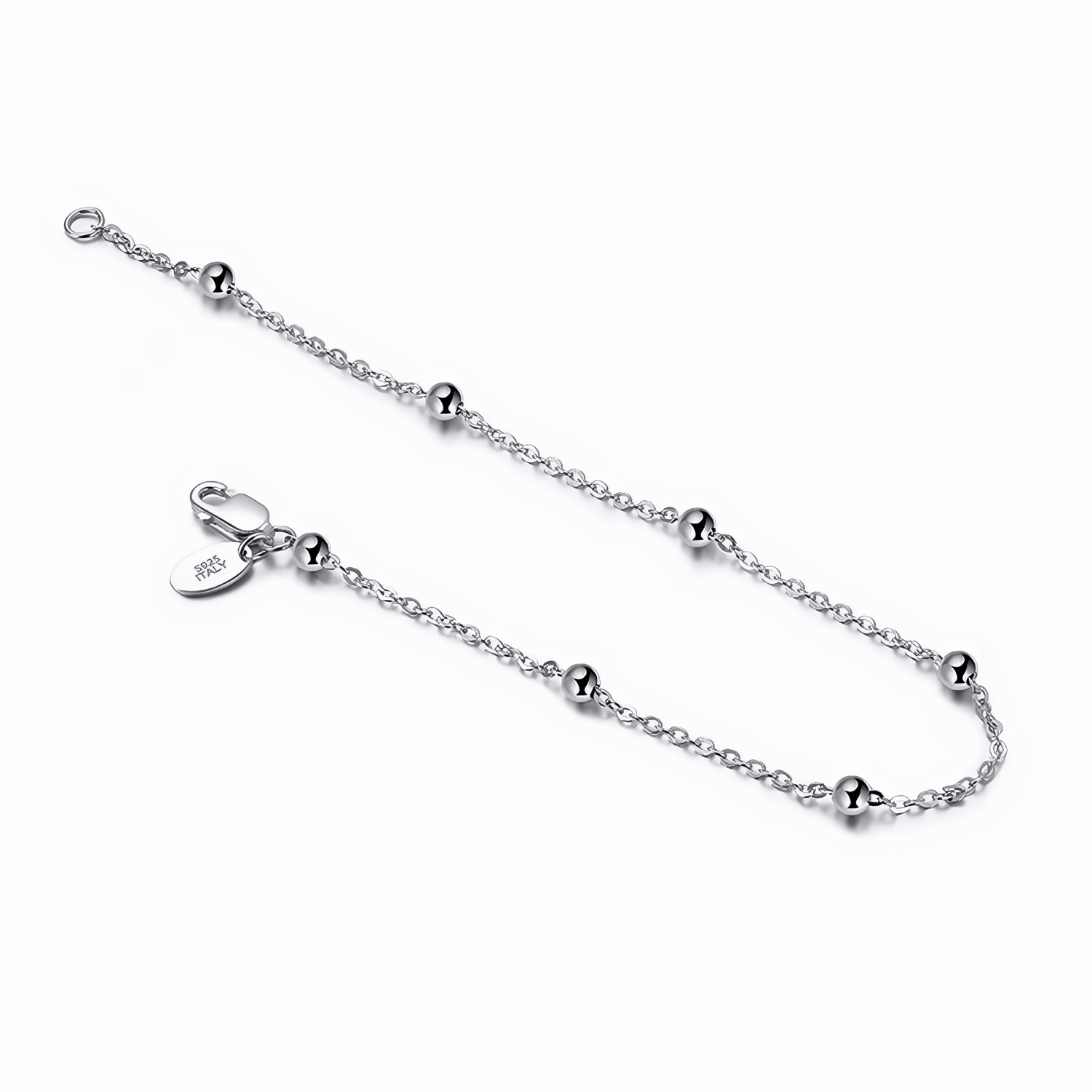 Minimalist Silver Ball Accent Bracelet - NAFALUXE