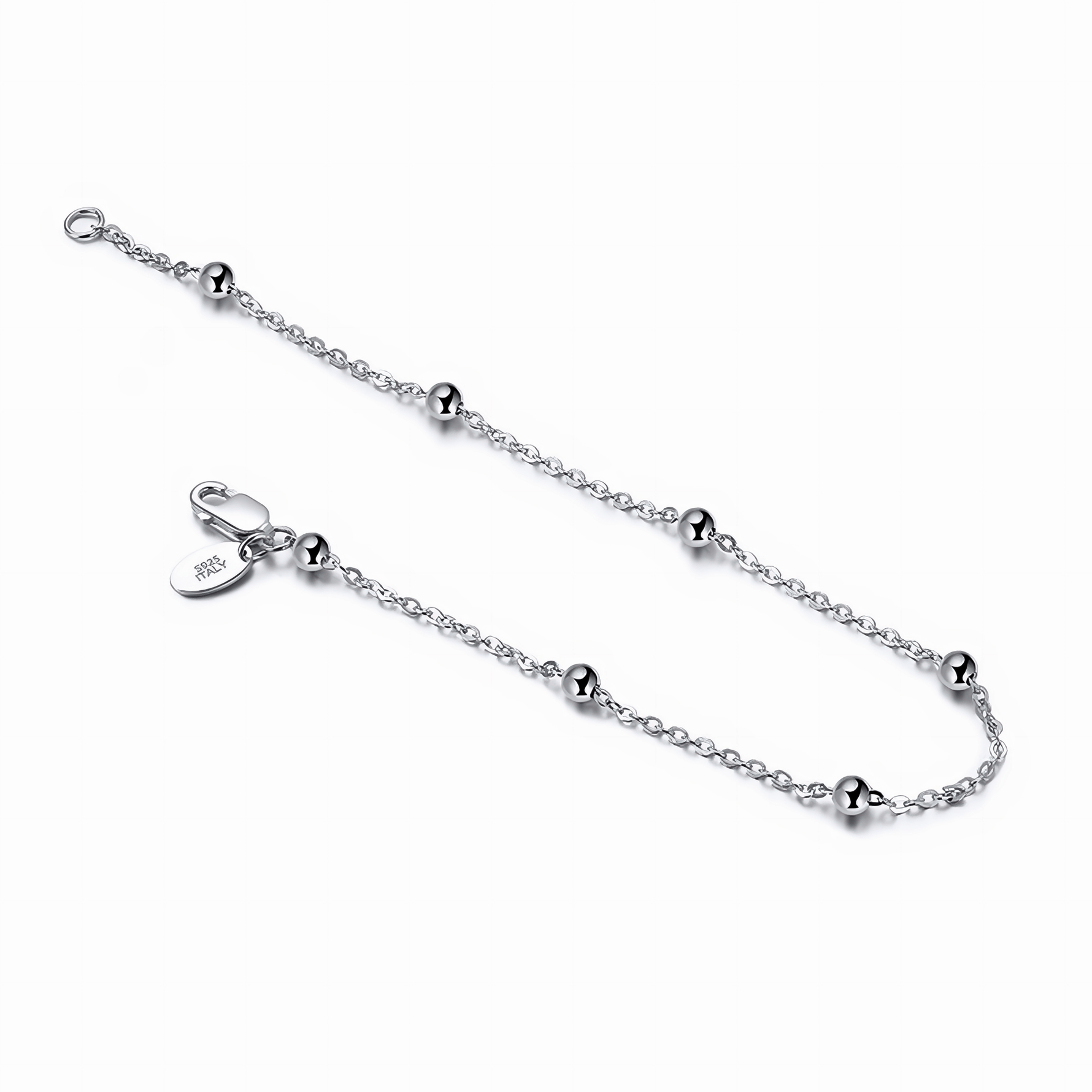 Minimalist Silver Ball Accent Bracelet - NAFALUXE