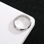 Moon and Stars Band Ring 925 Sterling Silver with Blue and White Zirconia - NAFALUXE