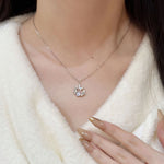 Moonlit Butterfly Floral Necklace - NAFALUXE
