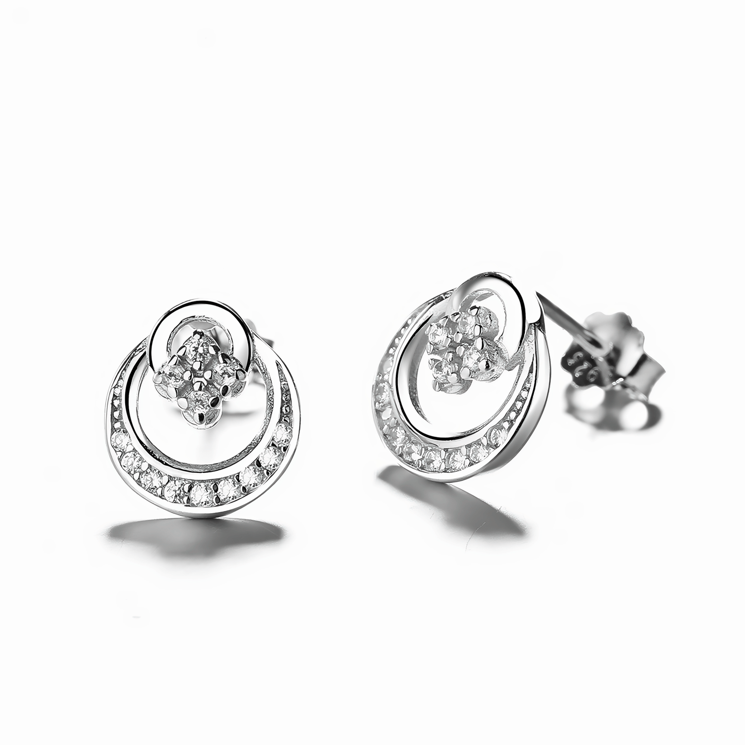 Orbit Sparkle Stud Earrings - NAFALUXE