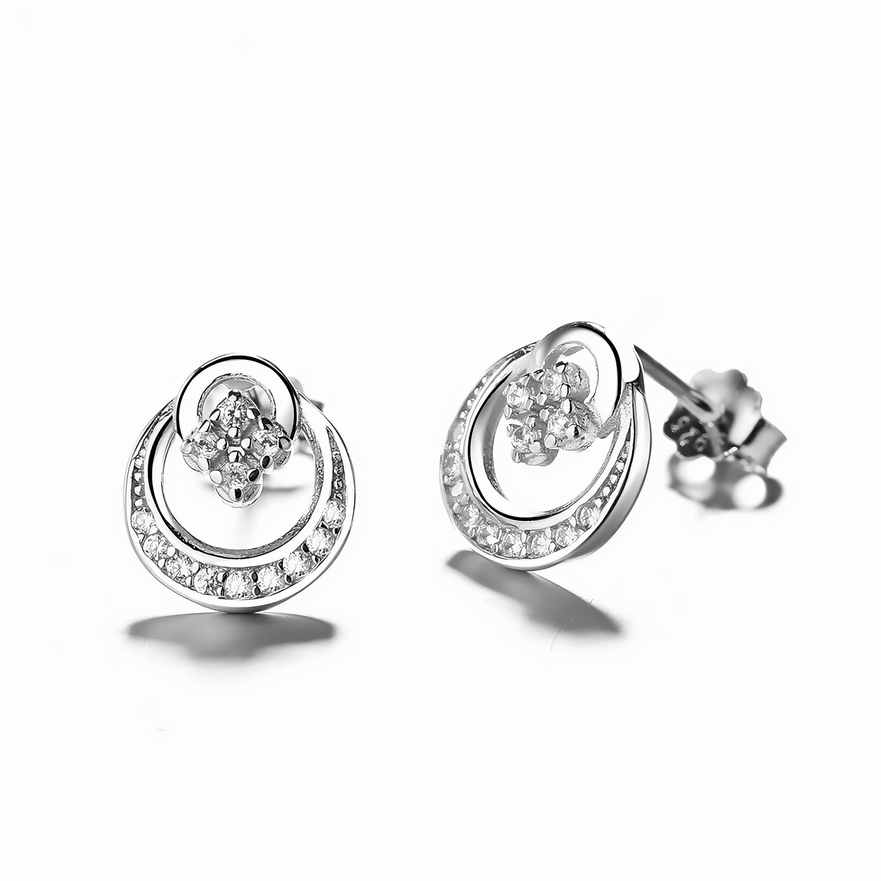 Orbit Sparkle Stud Earrings - NAFALUXE