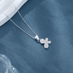 Pavé Butterfly Pendant Necklace – 925 Silver - NAFALUXE