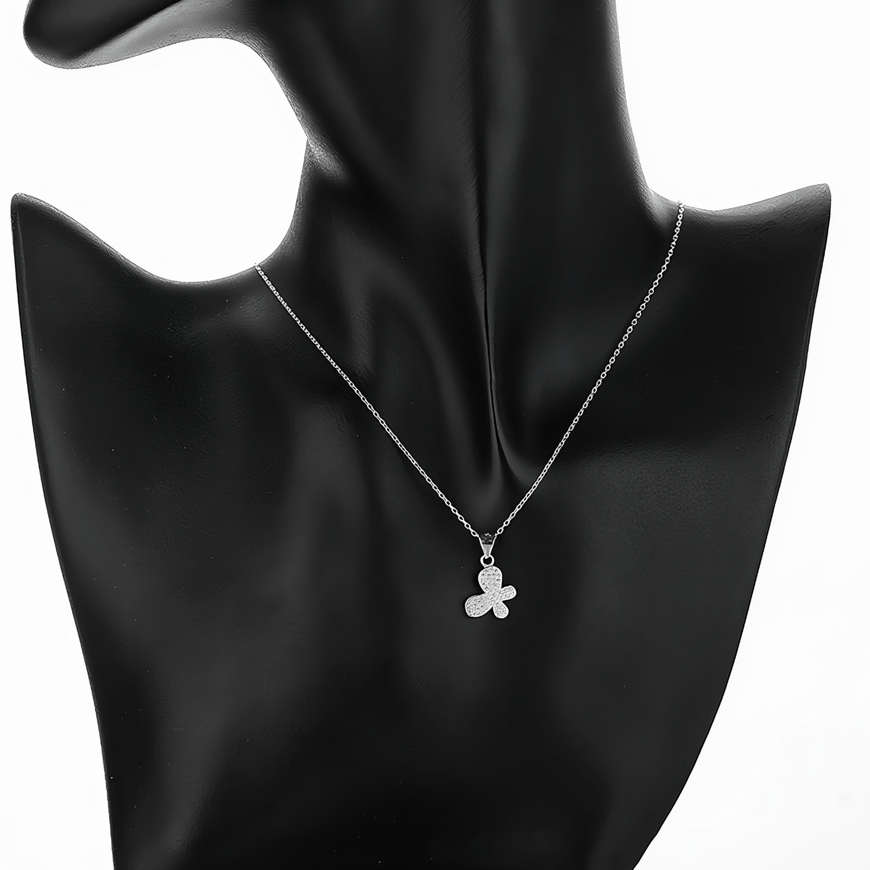 Pavé Butterfly Pendant Necklace – 925 Silver - NAFALUXE