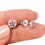 Pink Blossom Stud Earrings - NAFALUXE