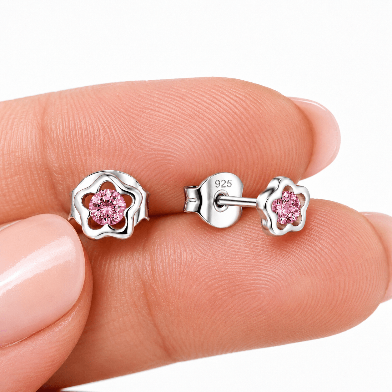 Pink Blossom Stud Earrings - NAFALUXE