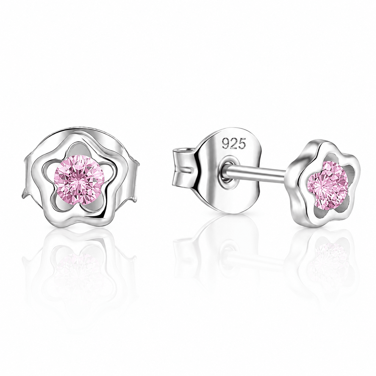 Pink Blossom Stud Earrings - NAFALUXE