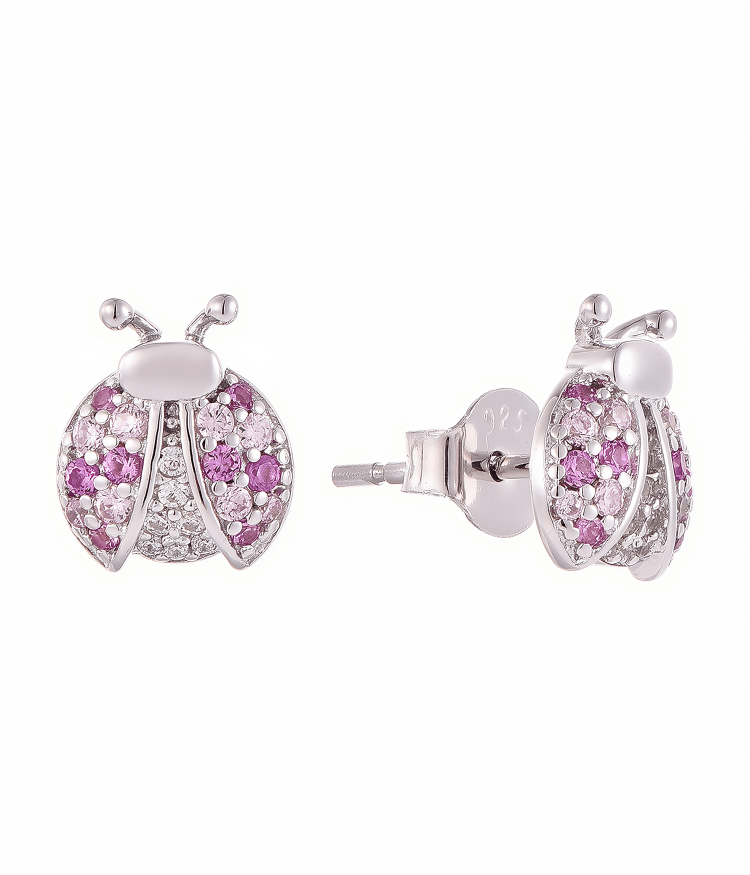 Pink Ladybug Stud Earrings - NAFALUXE