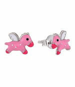 Pink Pegasus Stud Earrings - NAFALUXE