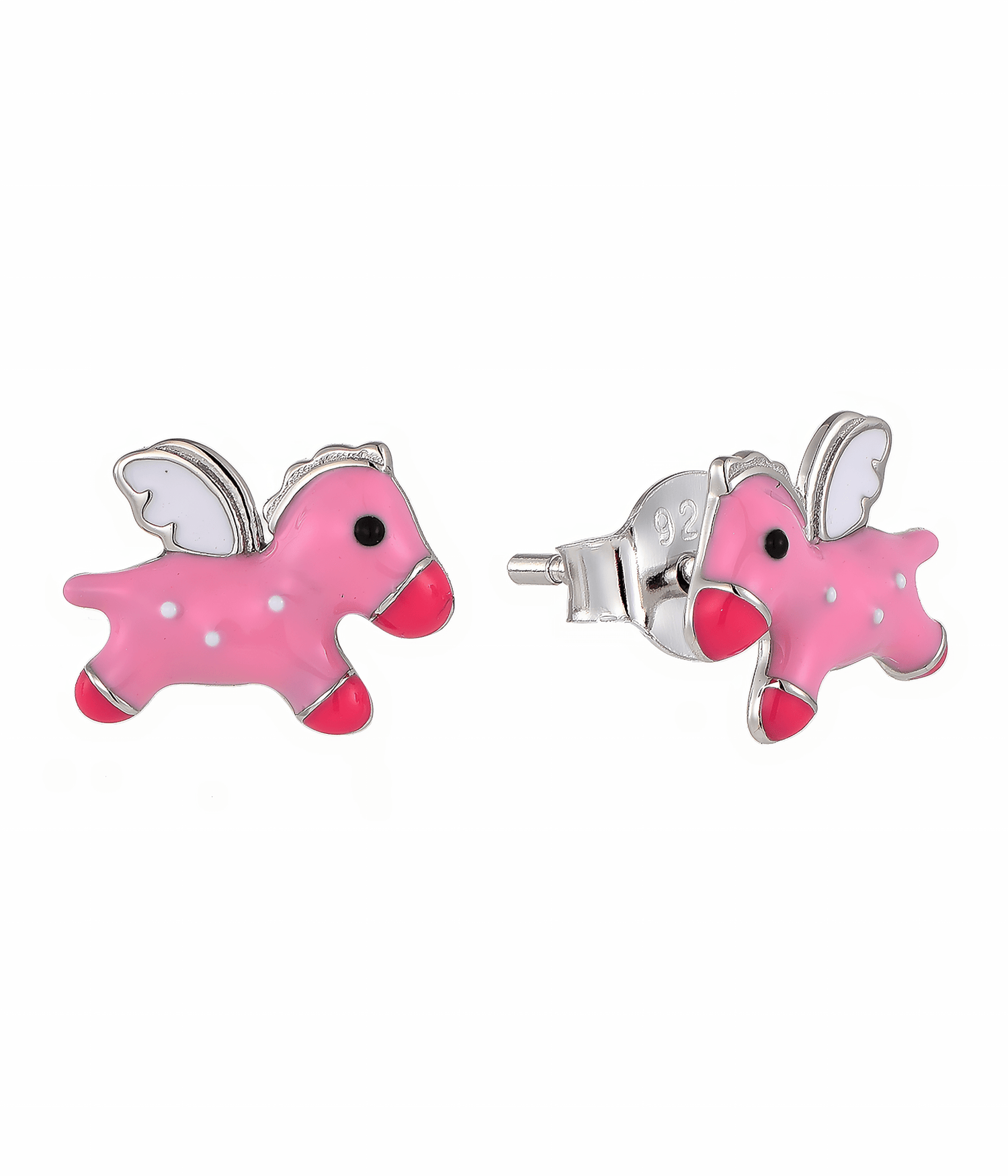 Pink Pegasus Stud Earrings - NAFALUXE