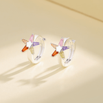 Playful Star Hoop Earrings – 925 Sterling Silver & AAA Zirconia - NAFALUXE