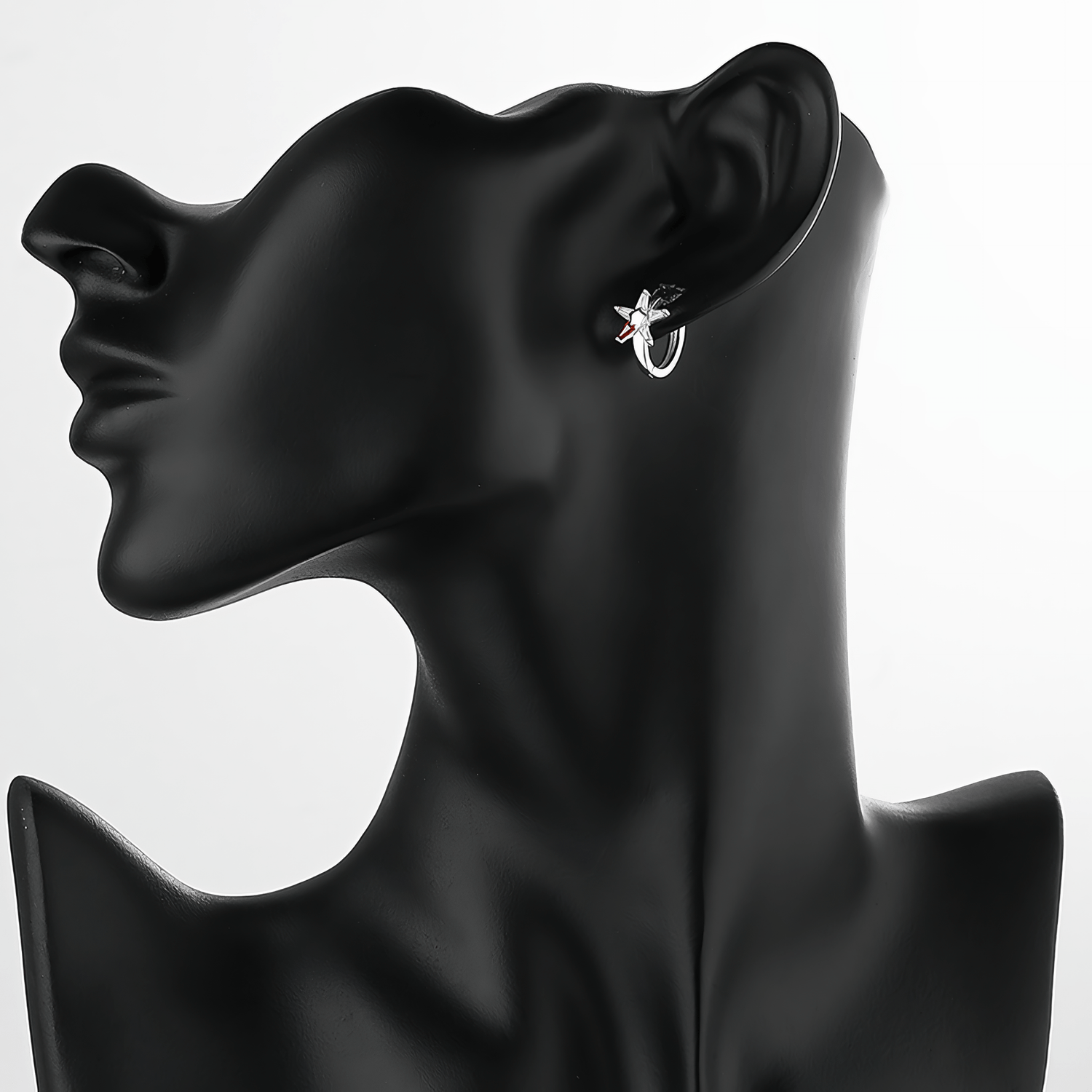Playful Star Hoop Earrings – 925 Sterling Silver & AAA Zirconia - NAFALUXE