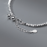 Polished Silver Diamond - Cut Bead Bracelet - NAFALUXE