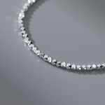 Polished Silver Diamond - Cut Bead Bracelet - NAFALUXE