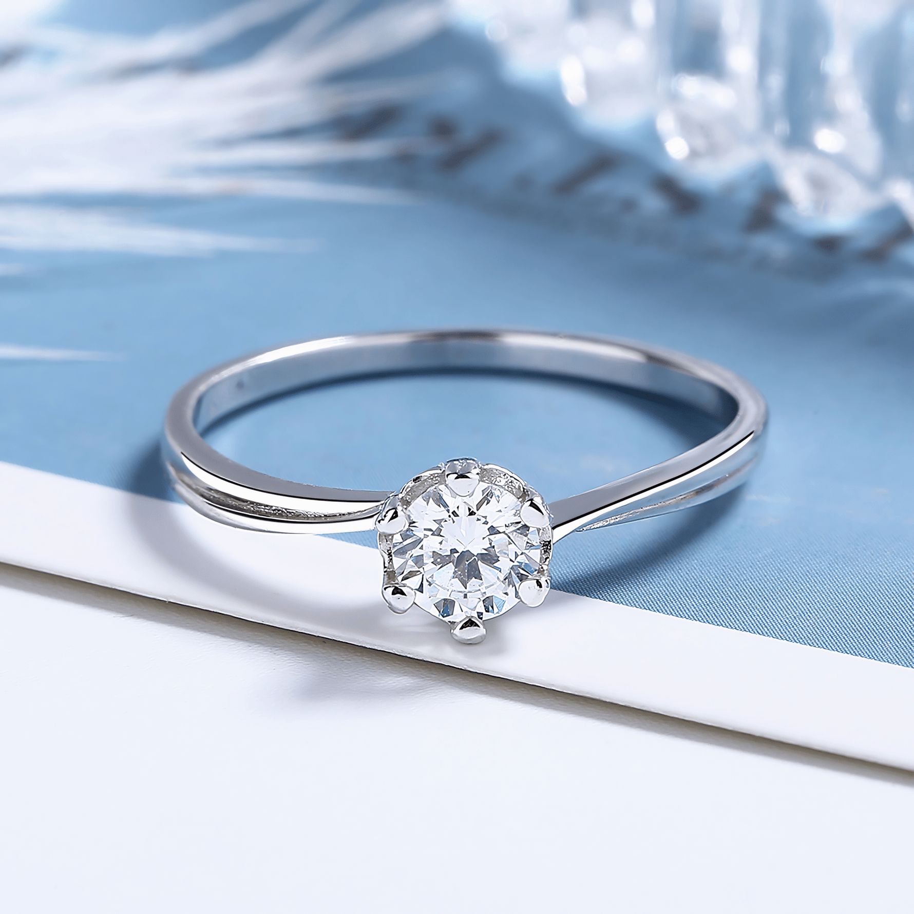 Pure Promise Solitaire Ring in Sterling Silver - NAFALUXE