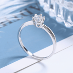 Pure Promise Solitaire Ring in Sterling Silver - NAFALUXE