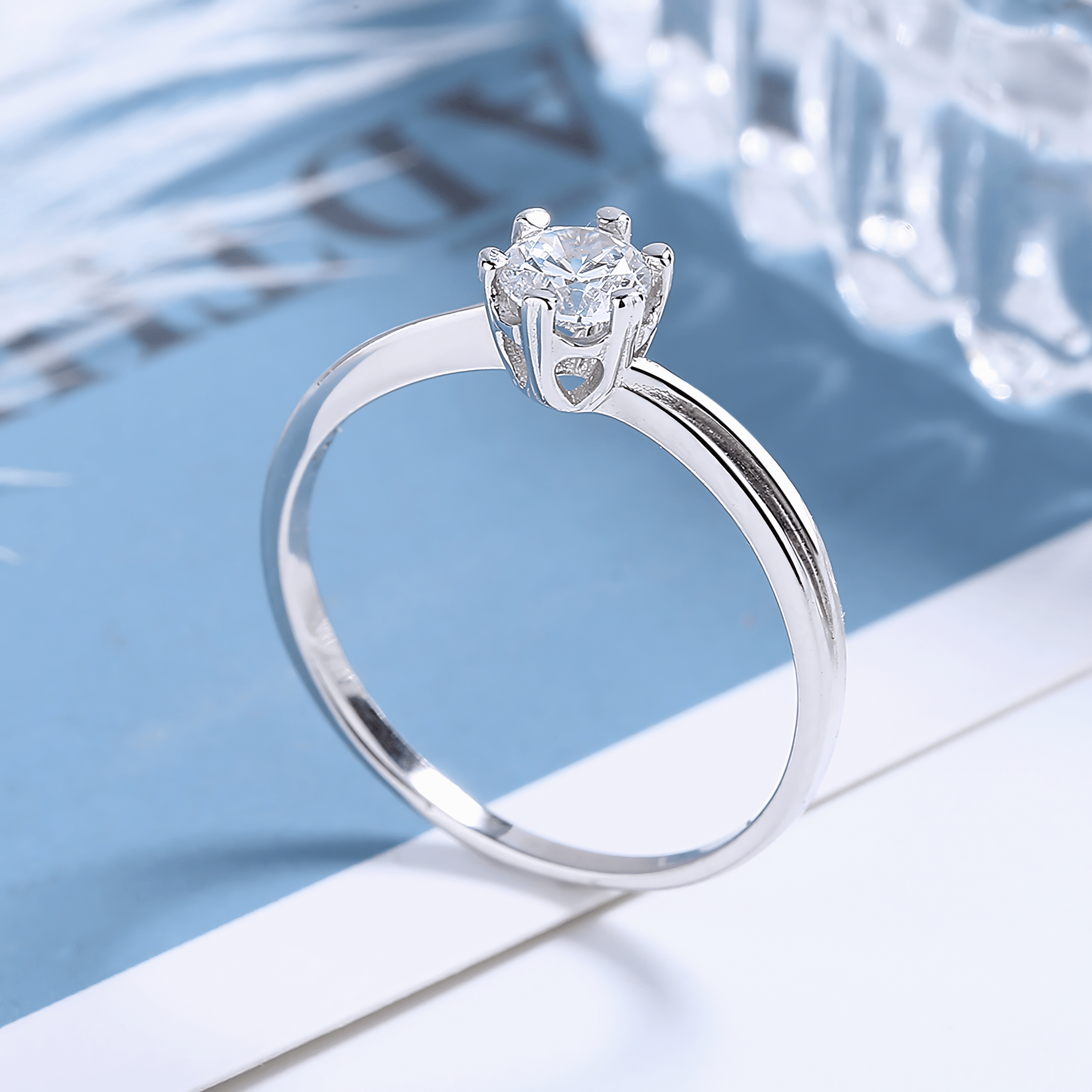 Pure Promise Solitaire Ring in Sterling Silver - NAFALUXE