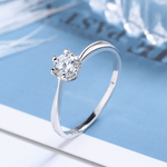 Pure Promise Solitaire Ring in Sterling Silver - NAFALUXE