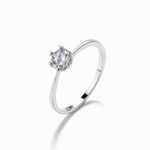 Pure Promise Solitaire Ring in Sterling Silver - NAFALUXE