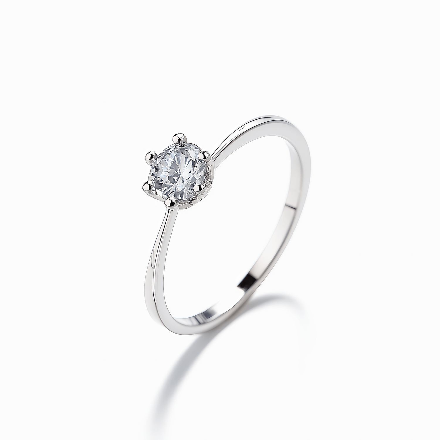 Pure Promise Solitaire Ring in Sterling Silver - NAFALUXE