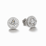 Radiant Halo Studs – Sterling Silver Sparkle - NAFALUXE