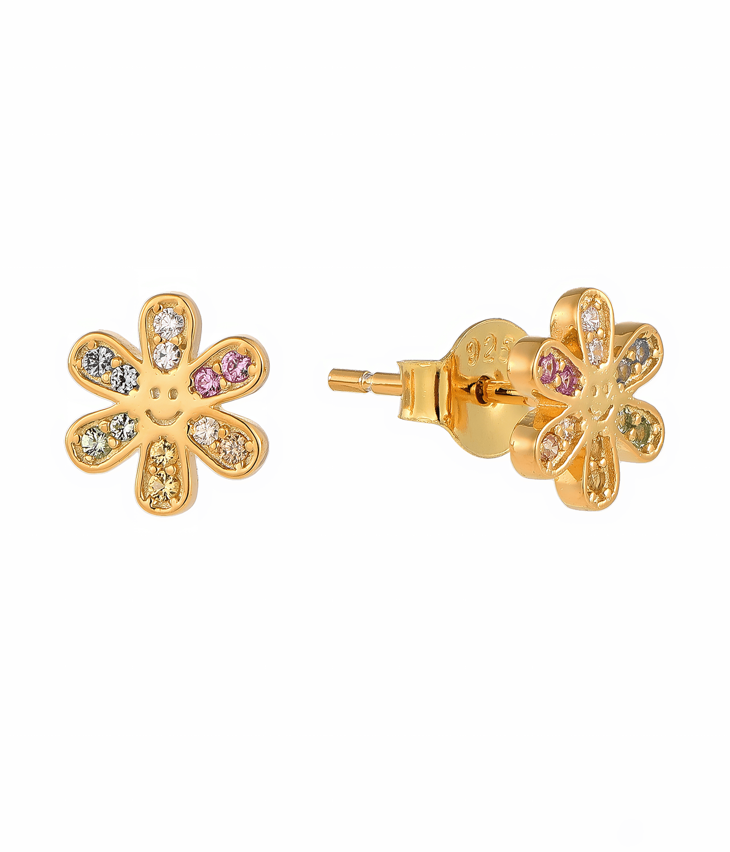 Rainbow Flower Stud Earrings - NAFALUXE