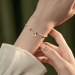 Rainbow Heart Charm Bracelet - NAFALUXE