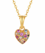 Rainbow Heart Necklace - NAFALUXE