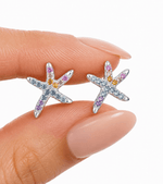 Rainbow Starfish Stud Earrings - NAFALUXE
