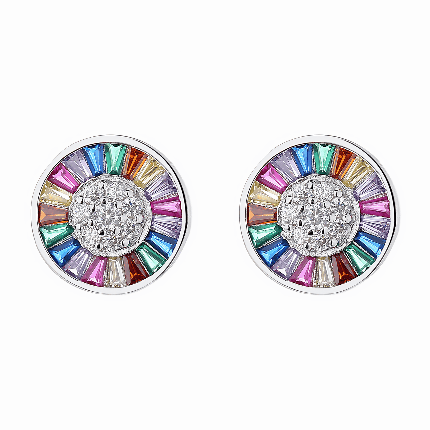 Rainbow Zirconia Studs - NAFALUXE