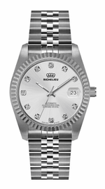 Richelieu Automatic Diamond Dial Silver Watch 31mm – Swiss Made - NAFALUXE