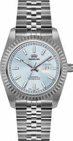 Richelieu Automatic Men’s Watch 38mm – Blue Dial Stainless Steel | Swiss Made - NAFALUXE