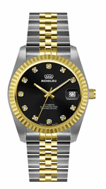 Richelieu Automatic Two - Tone Black Dial Watch 31mm – Swiss Made - NAFALUXE