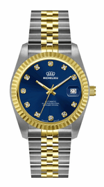 Richelieu Automatic Two - Tone Blue Dial Watch 31mm – Swiss Made - NAFALUXE